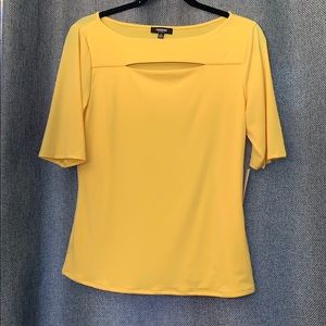 Premise Studio Yellow Cut and Sew Knits Blouse